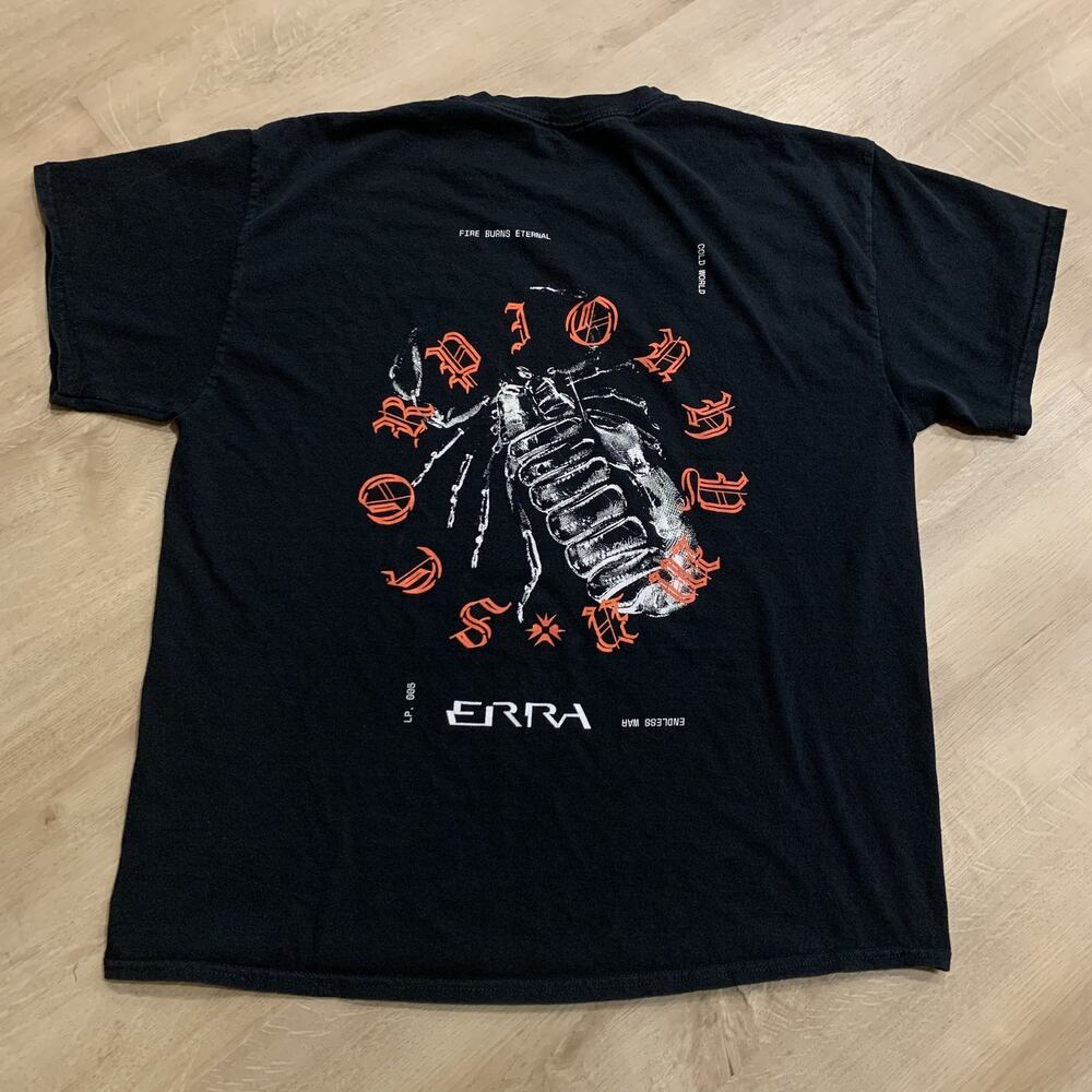 Erra Scorpion Hymn T-Shirt Men's Xl Black Metalcore Band Tee Concert Tour Album